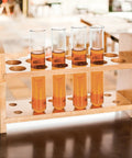 Beech Wood Test Tube Rack For Science Class Holds 12 Tubes Up To 28mm Diameter, 10.25 Inch Wide With Premium Polished Finish