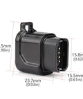 Shimano DI2 EC300 USB C Charger Adapter For 12 Speed Electronic Shifting Ultra Portable Power Head dimensions shown