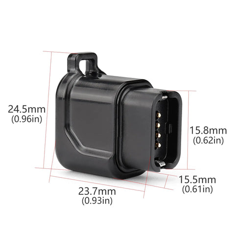 Shimano DI2 EC300 USB C Charger Adapter For 12 Speed Electronic Shifting Ultra Portable Power Head dimensions shown