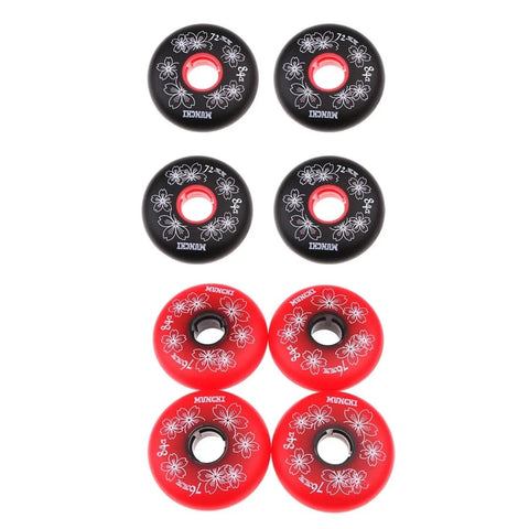 4 Pack Inline Roller Skate Wheels Urethane 84A For Fitness Roller Hockey And Street Skating 72mm 76mm 80mm Red 72mm Size Durable
