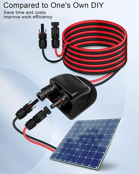 Weatherproof Solar Cable Entry Gland And Junction Box For RVs Boats Campers Vans Homes Garages And Shacks Includes 10ft 10AWG Solar Extension Cable Connector For Easy Install And Durable Outdoor Power Setup