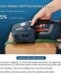 Automatic Hot Melt Electric Strapping Machine With Dual Power Batteries For Sealing Heavy Pp Pet Straps Up To 16Mm Wide on cardboard.