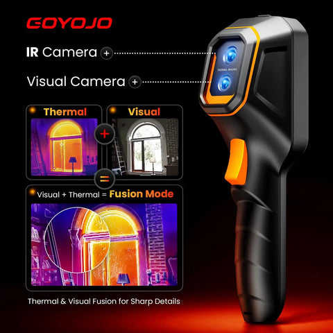 Pro Grade High Resolution Thermal Imaging Camera With 240x240 IR Sensor And 2MP Visible Camera Fusion Imaging 25Hz Handheld Thermography