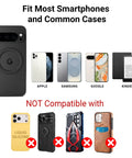 Magnetic Phone Mount With Sticky Base For PopSocket And Kindle, MagSafe Compatible, image showing compatible phones and cases