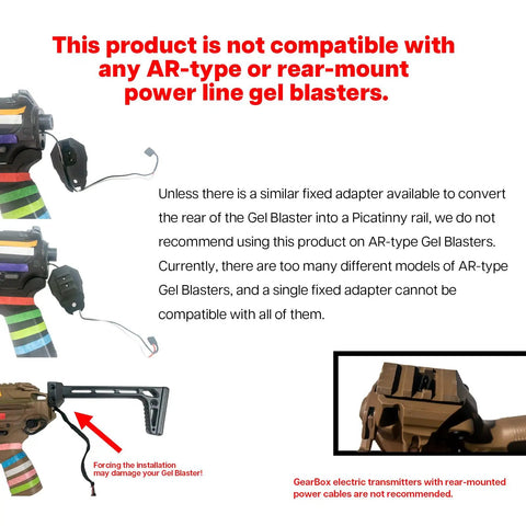 Fixed Mini Stock Bracket For Gel Blaster Crafted From High Grade Nylon Rugged Yet Light Secures With Two M5 Screws On A Picatinny Rail Fixed And Non Removable Great For Front Cable Exits Color Black compatibility notice