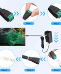 10 Pack 12V DC LED Power Supplies 24W 2A Switching Adapters From 120V AC To 12V DC For LED Strip Lights With 5.5mm By 2.1mm Female Barrel Connectors Great For High Output LED Projects. Black 12V DC power adapter with screw terminal and LED strip wiring