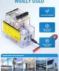 60A DC Circuit Breaker With Remote Control, 12V-400V DC And 90-400V AC, 2 Pole Mini Breaker, DIN Rail Mount Disconnect Switch