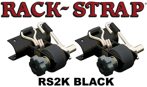 2 Pack Ladder Rack Tie Downs With Round Mounting Brackets RS2K Black 1 7 8 Inch Diameter, Bolt Mounting Hardware
