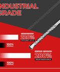 Close-up of Keewaki SDS Plus rotary hammer drill bit, 3/16 x 6 in, steel alloy tip for masonry.