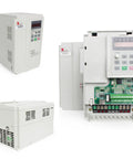Heavy Lifter 7.5KW BT30 Air Cooled Spindle Motor With Automatic Tool Change ATC 24000RPM 220V 4 Pole VFD Inverter Kit, side and front views