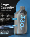 VIVOHOME vacuum pump oil bottle, 330ml capacity, gray container with blue lettering for HVAC use