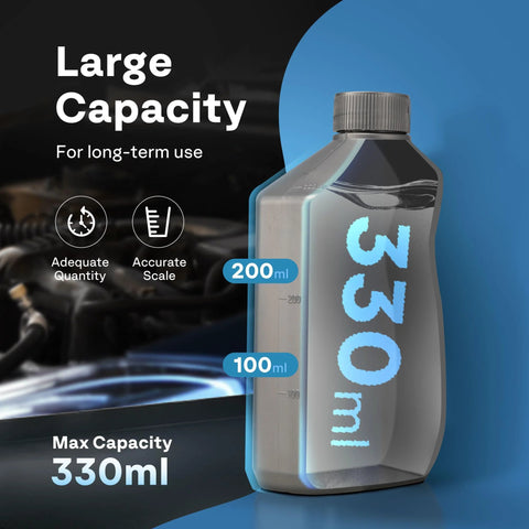 VIVOHOME vacuum pump oil bottle, 330ml capacity, gray container with blue lettering for HVAC use