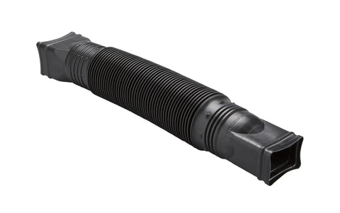 Flex A Spout Downspout Extension In Black No Fuss Easy Bend Corrugated Rainwater Redirector, fits 2x3 or 3x4 downspouts