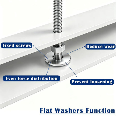 290 Piece Flat Washer Set For Screws Stainless Steel Fender Washers Assortment In M3 To M10 Sizes Must Have Heavy Duty Gear For Auto DIY Projects And Everyday Hardware Fixes. 304 stainless fender washer under bolt, prevents loosening