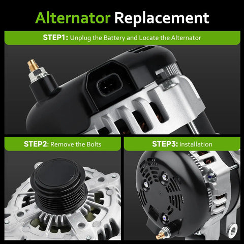 Steps for Plug And Play Alternator Replacement For V6 3.6L Engines Direct Fit For 2009 2017 Chevrolet Traverse installation