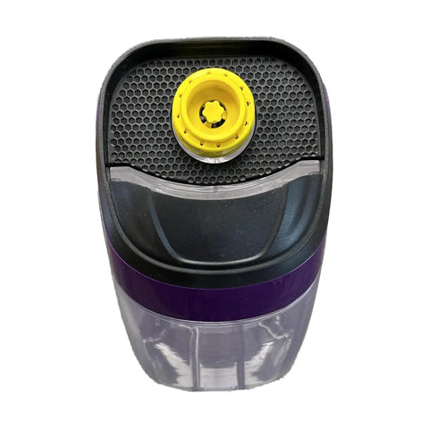 Top view of Pro Heat Revolution 1548 Vacuum Cleaner Water Tank Replacement Part 1610043 with yellow cap.