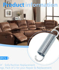Treat Yourself To Better Lounging With These Hella Solid 3-1/4 Inch Extension Springs, Top Tier Replacement Tension Coils For Saggy Sofa Recliners, No Sweat Install, shown with recliner.