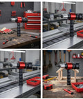 Compact Rivet Nut Tool Kit With Wrench For Mechanics Guys Makes Fastener Install Easy Super Portable And Totally Handy For Any Auto Shop Or Home Project. Drill adapter rivet nut tool with red metal body, black handle, and mandrels for shop use.