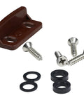 Grab This Slick Five Pack Of Concealed Push Button Drawer Locks For Cabinets And Cupboards Featuring Keyless Safety Latches To Keep Everything Locked Down Tight During Rv Motorhome Travel Large Size. Brown ABS latch with screws and washers.