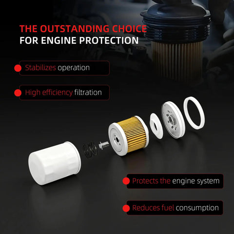 Kubota Tractor Filter Kit For L3301HST And L3901HST D1803 Engine Air Filter Lube Filter And Fuel Filter Replacement Set parts diagram