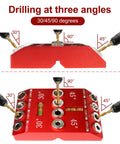 Multi Angle Drill Guide Jig With 30 45 90 Degree Options, Bubble Level For Precise Straight And Angled Holes, top view