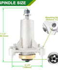 Detailed view of spindle for 46 Inch Mower Deck Rebuild Kit Go To Husqvarna Models 2246LS 2346XLS YTA22V46 YTH20K46 YTH224T YTH22V46