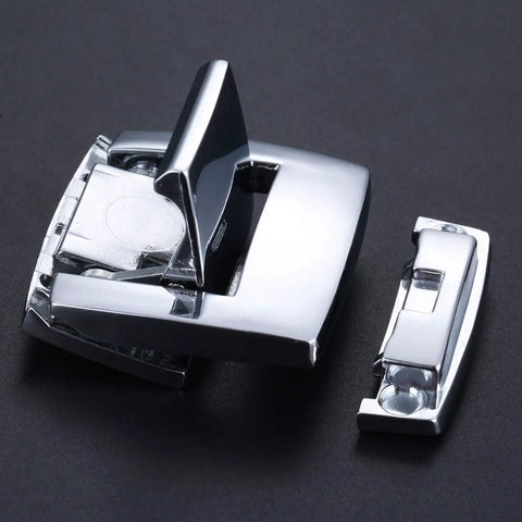 Spring Loaded Hasp Lock 46x46mm Metal Toggle Latch For Cabinets Drawers Boxes And Cases Built Tough For Heavy Duty Security Locking Catch