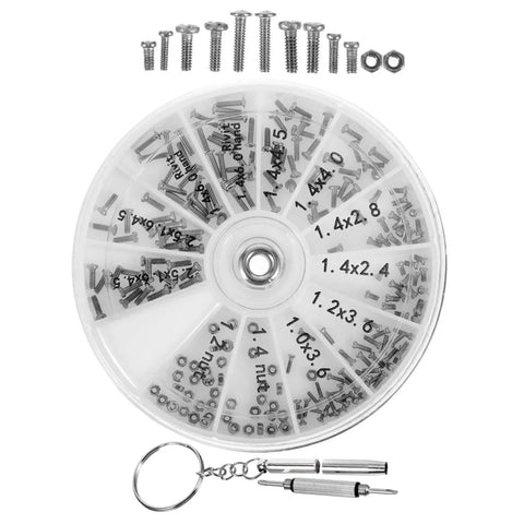 Two Pack Eyeglass Repair Kit With Screws And Screwdriver In A Grab And Go Compact Storage Case for glasses and equipment repairs