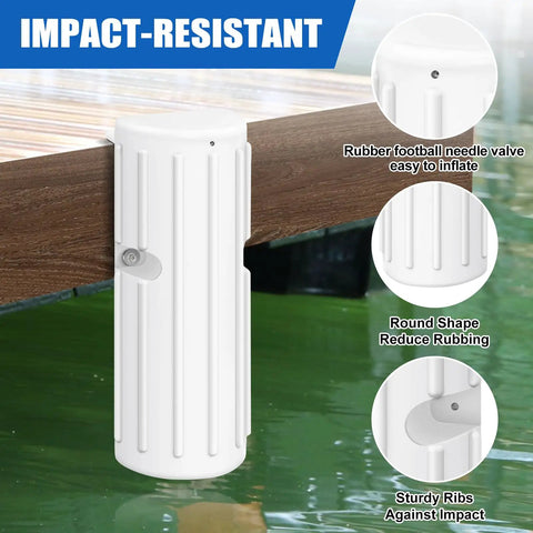 Boat Dock Bumpers And Fender Guards For Edge And Side Protection Built Tough For Smooth No Drama Docking Marine Grade PVC