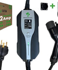 Level 2 EV Charger With Adjustable Amperage From 10 To 32 Amps, 40 Foot Cable, EVSE L6 30P Plug In, Fast Home Charging For Electric And Hybrid Cars