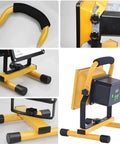 Led Rechargeable Work Light, 100W Rechargeable Floodlights Portable Le, adjustable knobs and handle, lightweight aluminum design.