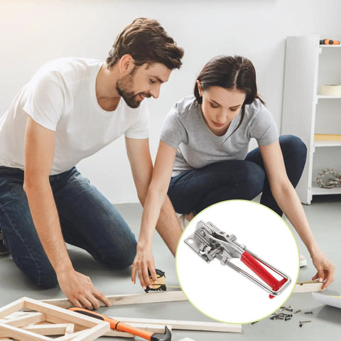 Heavy Duty Adjustable Toggle Latch Clamp for Sliding Doors and Storage Boxes used in DIY woodworking project