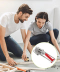 Adjustable Toggle Latch Clamp Heavy Duty Quick Release For Cabinets Toolboxes Storage Boxes And Suitcases Durable Metal Hasp Clamp Replacement Easy Install with red handle used in workshop setup
