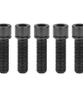 Professional Grade Black Titanium Hex Bolts M7 X 20MM Stem Screws For BMX Shredding Bikes in a row, ultra light and rust proof.