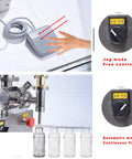 Heavy Workhorse Commercial Grade Automatic Horizontal Bottle Filler Stainless Steel Pneumatic Piston Dispenser with control pedals.