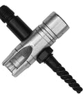 LockNLube Grease Fitting Multi-Tool, Large; metal body with black threaded ends, angled close-up.