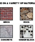 Masonry drill bits, 1/2 in, 2-pack, carbide tipped, 6 in length for concrete, brick, rock, and cinder block.