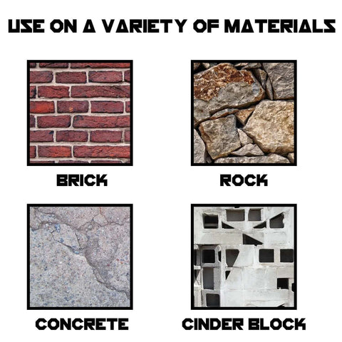 Masonry drill bits, 1/2 in, 2-pack, carbide tipped, 6 in length for concrete, brick, rock, and cinder block.