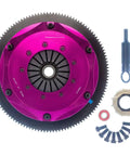 Badass Heavy Duty Twin Disc Cerametallic Clutch And Flywheel Kit For Toyota 86 Fr Scion 2013 To 2020 2 Liter 4B Auto Swap Ready with pink flywheel details.
