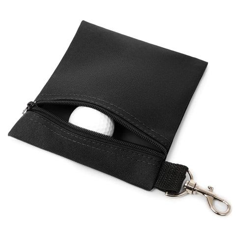 Durable Golf Tee Pouch With Zipper And Clip 600D Polyester Ball And Tee Bag Metal Lobster Claw Clip Attaches Fully Swivel To Your Bag