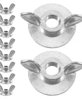 Set Of 20 Metal Thumb Nuts For Hurricane Shutters With Washered Backplates, Storm Shutter Fasteners, One Quarter Twenty Thread