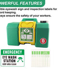 Heavy Duty Eight Gallon Portable Eyewash Station Osha Approved Wall Mount Eye Wash Irrigation Kit For Job Sites with visible signs and inspection labels.
