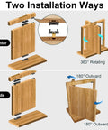 Hidden Door Hinge Kit Heavy Duty 570 Lbs 360 Degree Rotation Invisible Hinges installation diagram