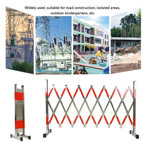 No Fuss Retractable Safety Barricade, Heavy Hitter Folding Guardrail For Driveways And Jobsites, Rock Solid Traffic Fence With Bright Visibility To Lock Down Hazard Areas Swiftly