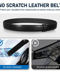 Buckle Free Leather Work Belt For Men Featuring Hook And Loop Closure Adjustable Waist Custom Fit Ratchet Less Strap Quick Swap Locked In Hold Smooth Ride All Day Comfort Flex Heavy Duty Rig Ready, scratch-resistant design.