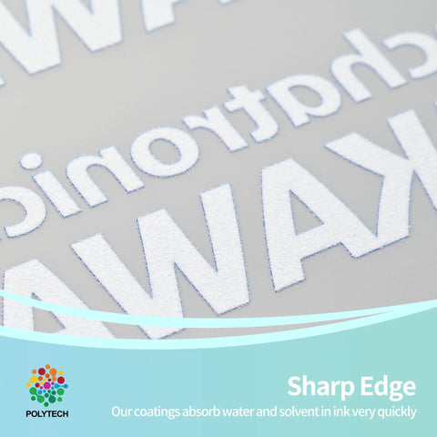 Pet film surface with sharp edge text, DTF Transfer Film Kit For DIY T Shirt Transfers A3 Size 60 Sheets 11x17 Inch PET Film.