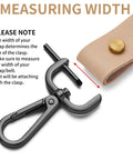 Top Shelf 4Pcs Detachable Swivel Snap Hooks And Screw Bar Swap Bag Straps Like A Pro with gunmetal clasp and leather strap.