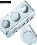 Close-up of Electrical Box 12 Pack 4 By 2 Inch, 13 Cubic Inches, Deep One And Seven Eighths Inch, Galvanized Steel, Ten Knockouts