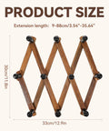 Expandable Accordion Wall Rack For Hats Coats Scarves And Purses Wood X Shape Coat Organizer with ten pegs and adjustable size