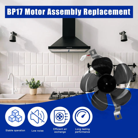 Replacement Range Hood Fan Motor Kit For NuTone LL6300 RL6100 And Similar Hoods With 99080492 Motor Bracket And Blade Direct Fit